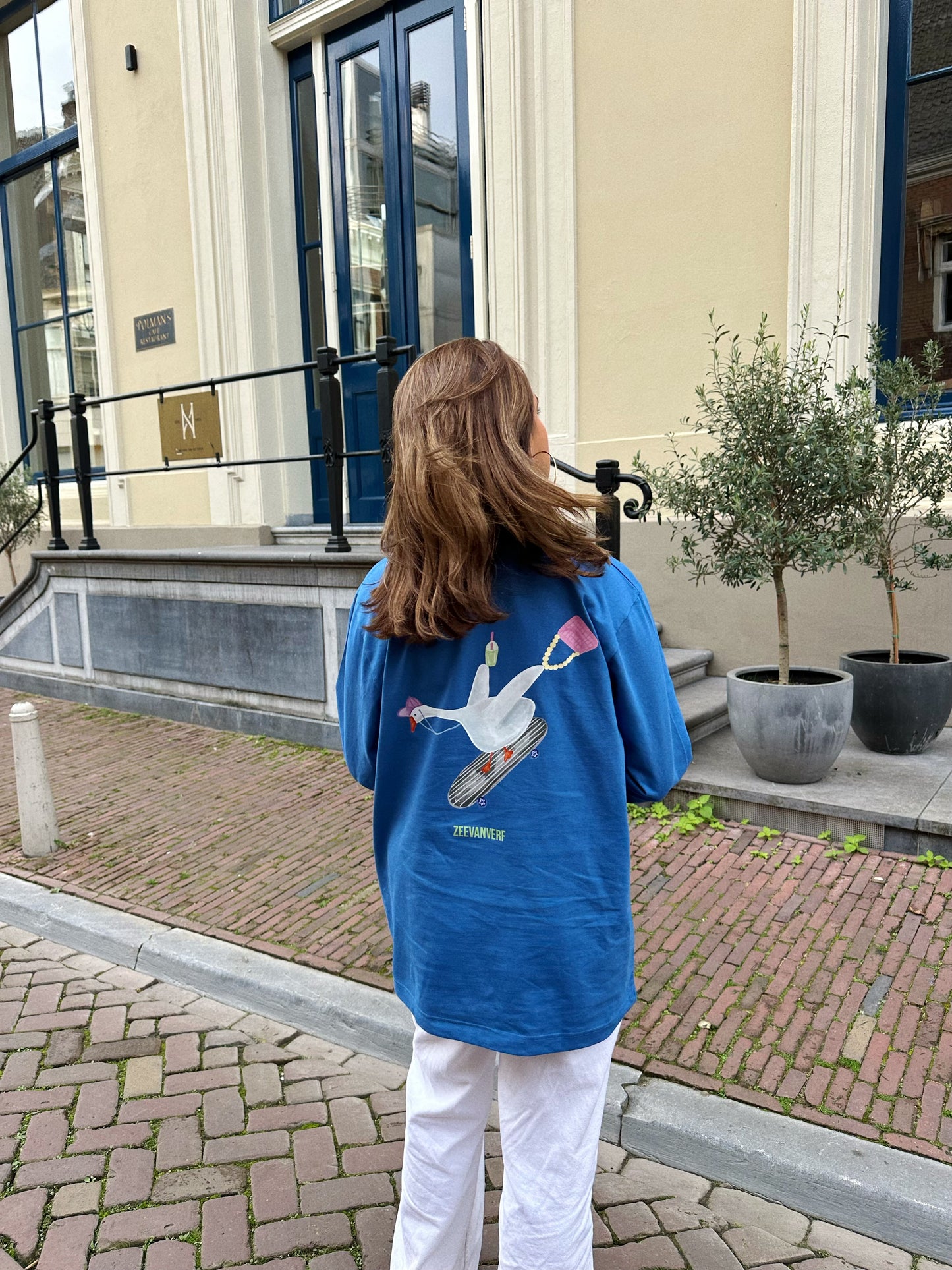Skate gans longsleeve blauw