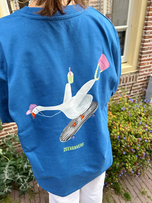 Skate gans longsleeve blauw