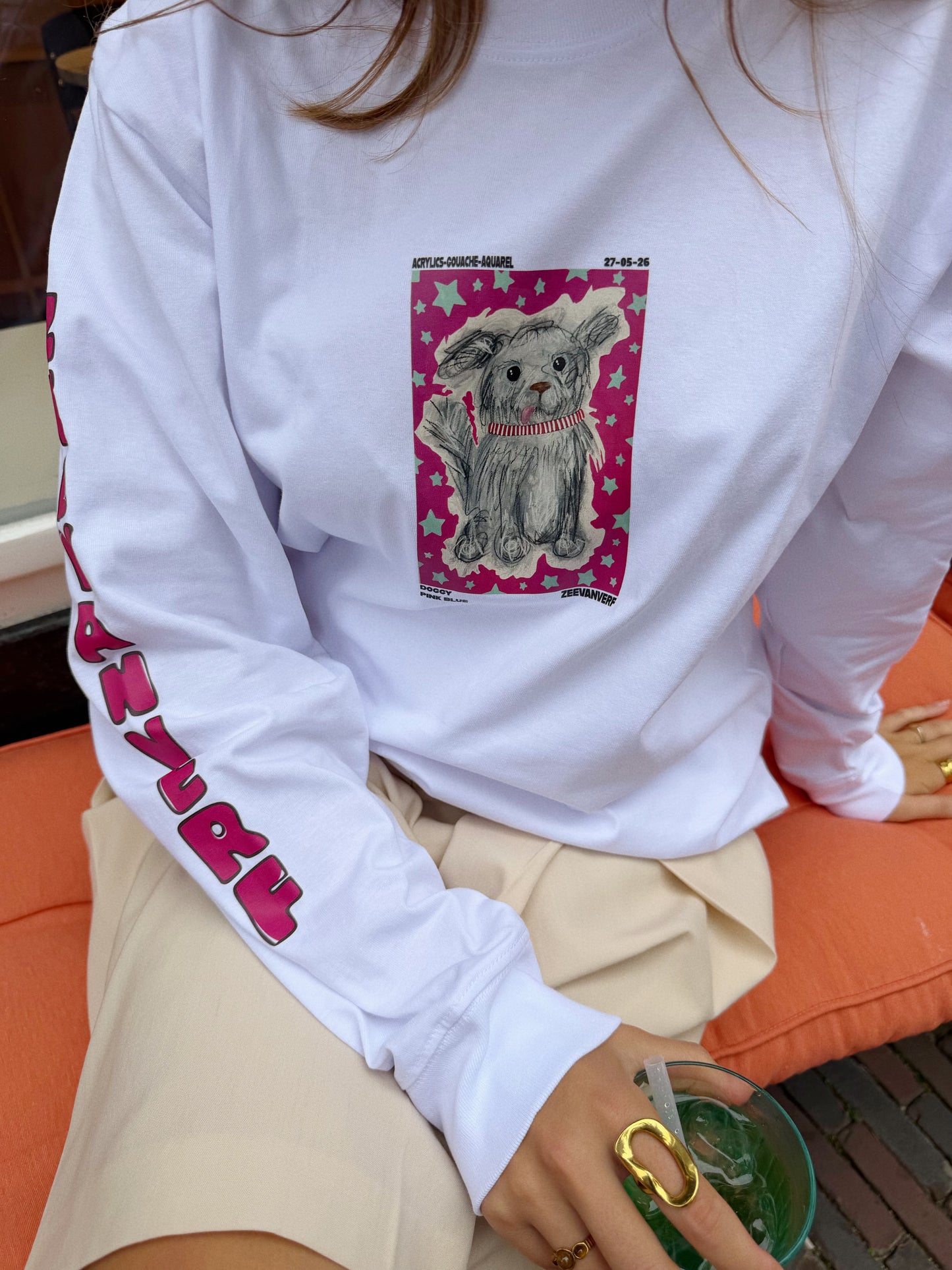 Doggy Pink & Blue longsleeve