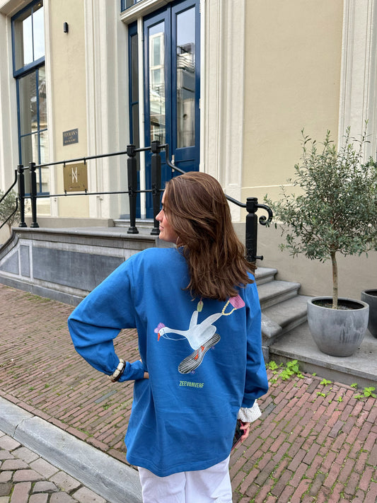 Skate gans longsleeve blauw