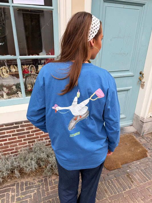 Skate gans longsleeve blauw