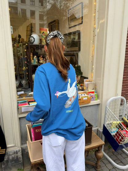 Skate gans longsleeve blauw