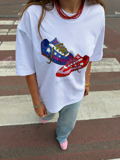 Sneaker t-shirt wit