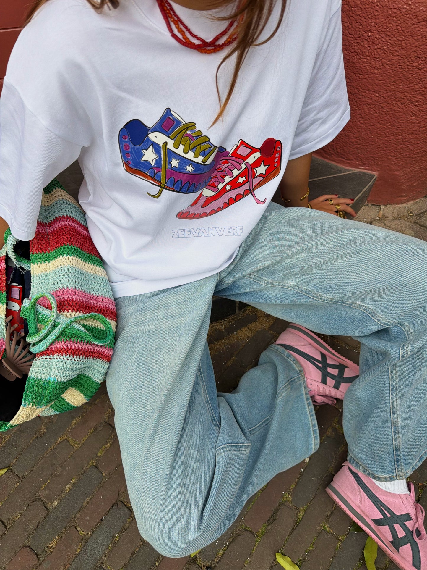 Sneaker t-shirt wit