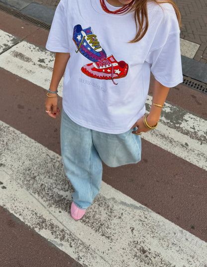 Sneaker t-shirt wit
