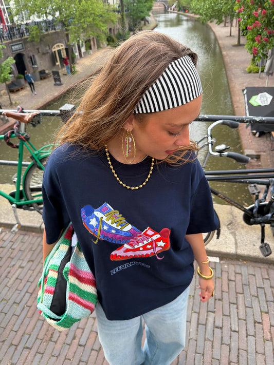 Sneakers t-shirt blauw