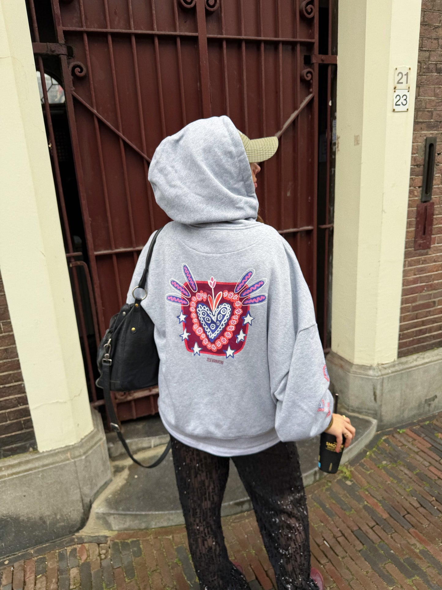 Hartjes vest grijs