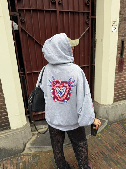 Hartjes vest grijs
