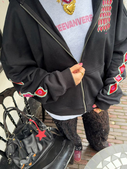 Ruiten vest zwart