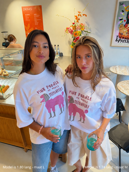 Poodle in heels t-shirt